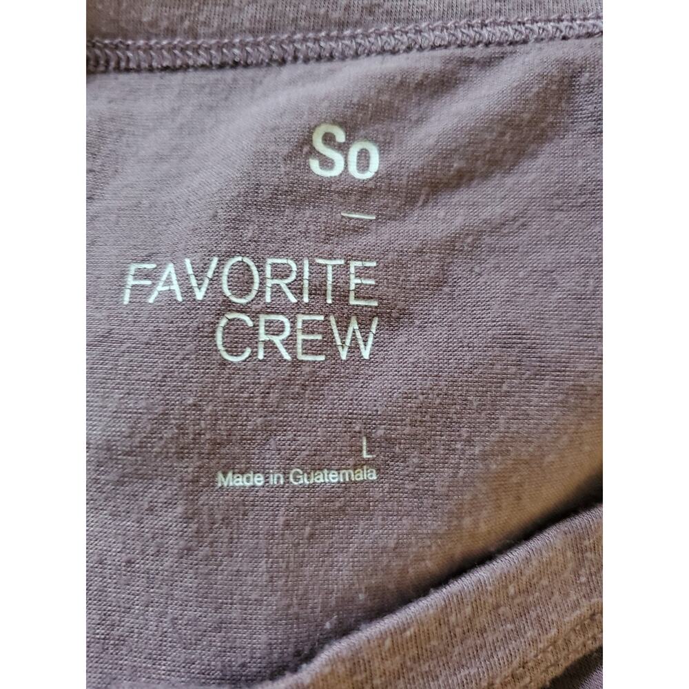 SO Favorite Women’s Crew Neck T-Shirt Purple Short Sleeve Casual Tee Size Large - Picture 2 of 10